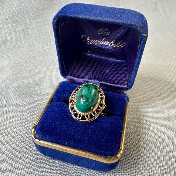 Vintage Israeli Eilat Stone 14K Ring Size 7 - Picture 14 of 14
